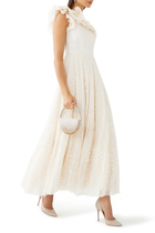 Raindrop One-Shoulder Ankle Gown